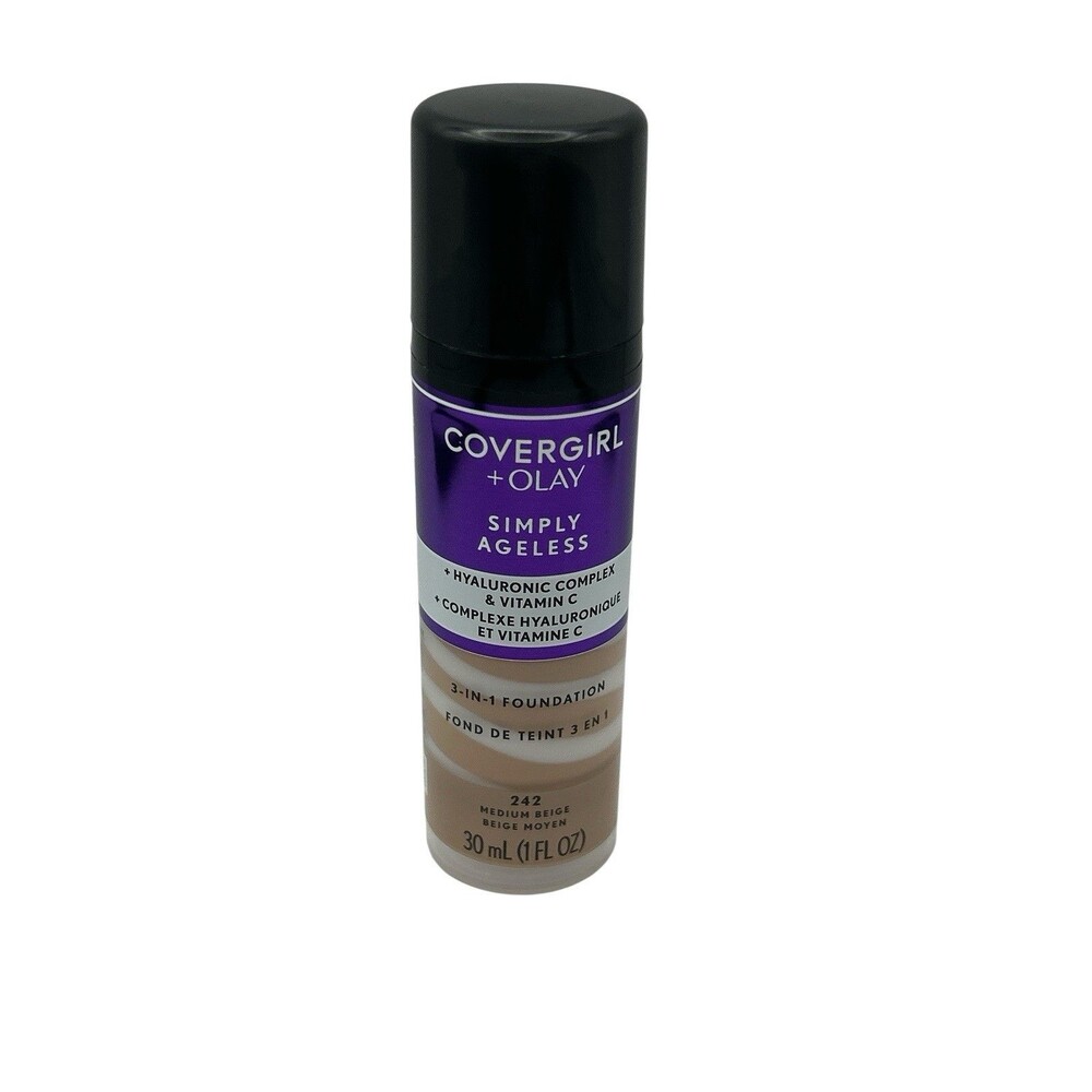 CoverGirl Olay Simply Ageless 3-in-1 Liquid Foundation 242 Medium Beige 1 fl oz